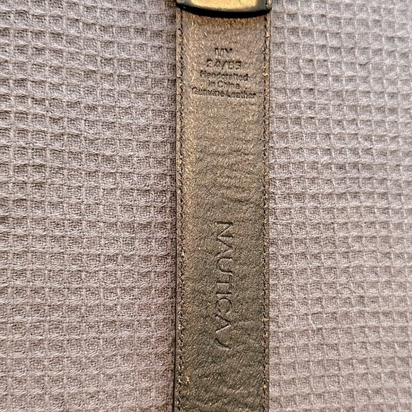 Nautica Black Leather Belt W/Silver Buckle Mens Size Large - Picture 2 of 5